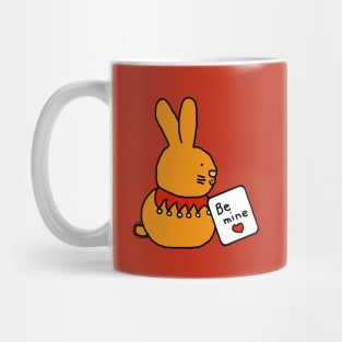 Cute Bunny Rabbit says Be Mine on Valentines Day Mug